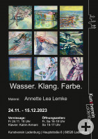 Ausstellungsplakat Annette Lea Lemke im Kunstverein Ladenburg