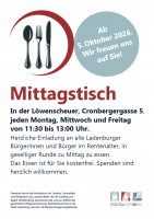 Plakat Mittagstisch