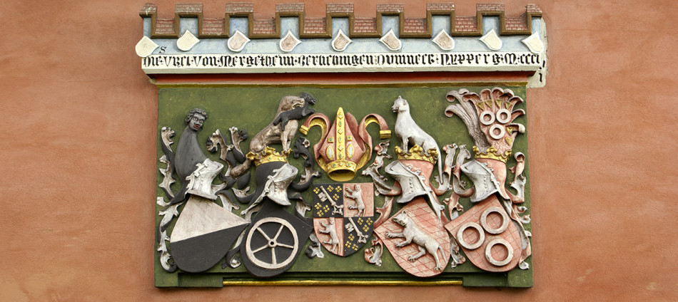 Prunkvolles Wappen des Friedrich von Domneck