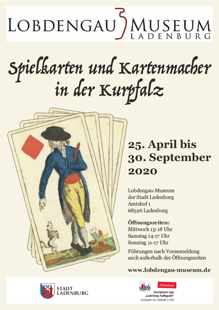 Das Plakat zeigt eine Mannheimer Tarockkarte aus der Zeit um 1800. Das Plakat zeigt eine Mannheimer Tarockkarte aus der Zeit um 1800.