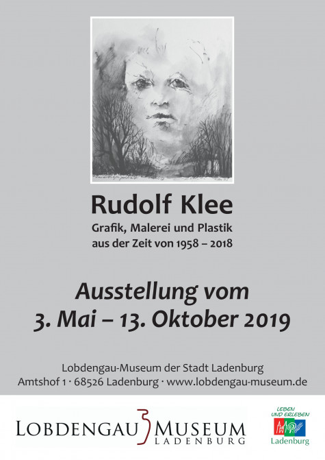 Das Plakat verwendet eine Grafik des Künstlers, die ein Gesicht in einer Baumlandschaft zeigt. Das Plakat verwendet eine Grafik des Künstlers, die ein Gesicht in einer Baumlandschaft zeigt.