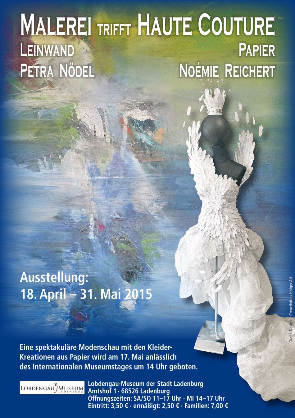 Plakat "Malerei trifft Haute Couture_2015" Plakat "Malerei trifft Haute Couture_2015"